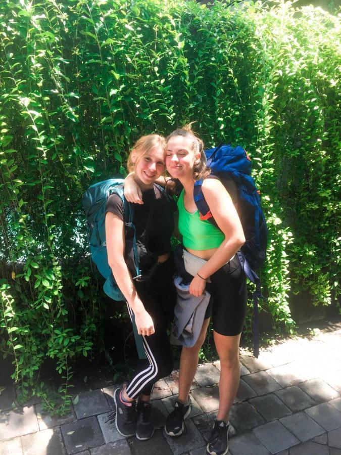 Stellar Capsules Hostel Seminyak  Exterior photo Two hikers on the Camino de Santiago in Galicia, Spain