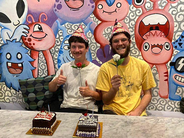 Stellar Capsules Hostel Seminyak  Exterior photo The creators of the series, Pendleton Ward and Patrick McHale, at the 2019 Cartoon Network Studio Tour